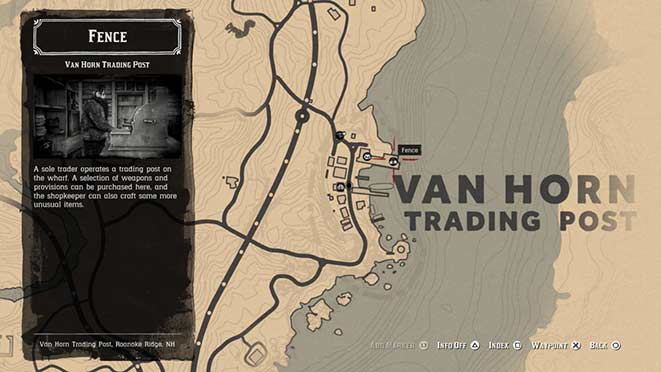 rdr 2 Торговый пост Ван Хорна - карта rdr 2 Торговый пост Ван Хорна - карта