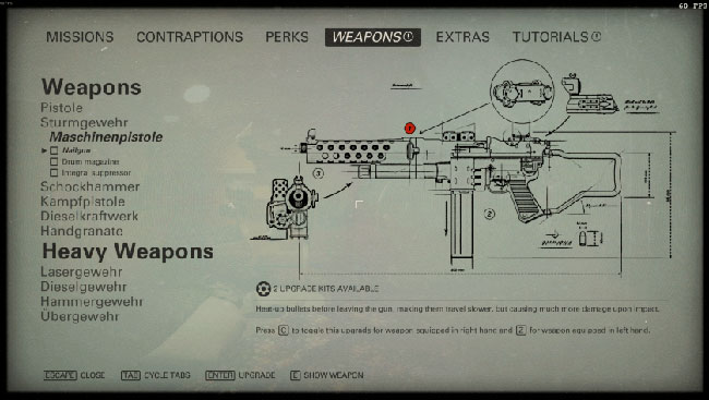Wolfenstein II пистолет-пулемет Wolfenstein II пистолет-пулемет