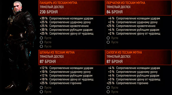 Ведьмак 3: Дикая охота - доспех из Тесхам Мутна Ведьмак 3: Дикая охота - доспех из Тесхам Мутна