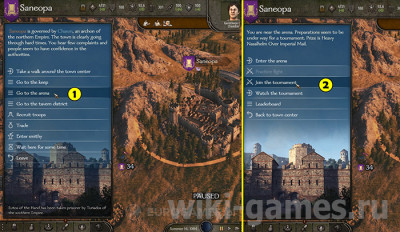 Где найти арену и как участвовать в турнирах в игре Mount &amp; Blade 2: Bannerlord?